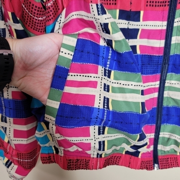 Vintage Koret | Geometric Multicolor Zip Front Windbreaker Jacket - Picture 5 of 6
